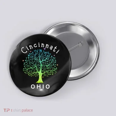 Cincinnati Ohio With Tree Love For Cincinnati Button