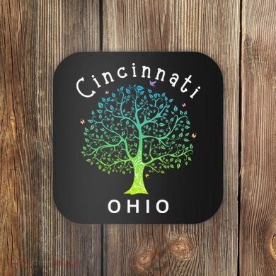 Cincinnati Ohio With Tree Love For Cincinnati Coaster