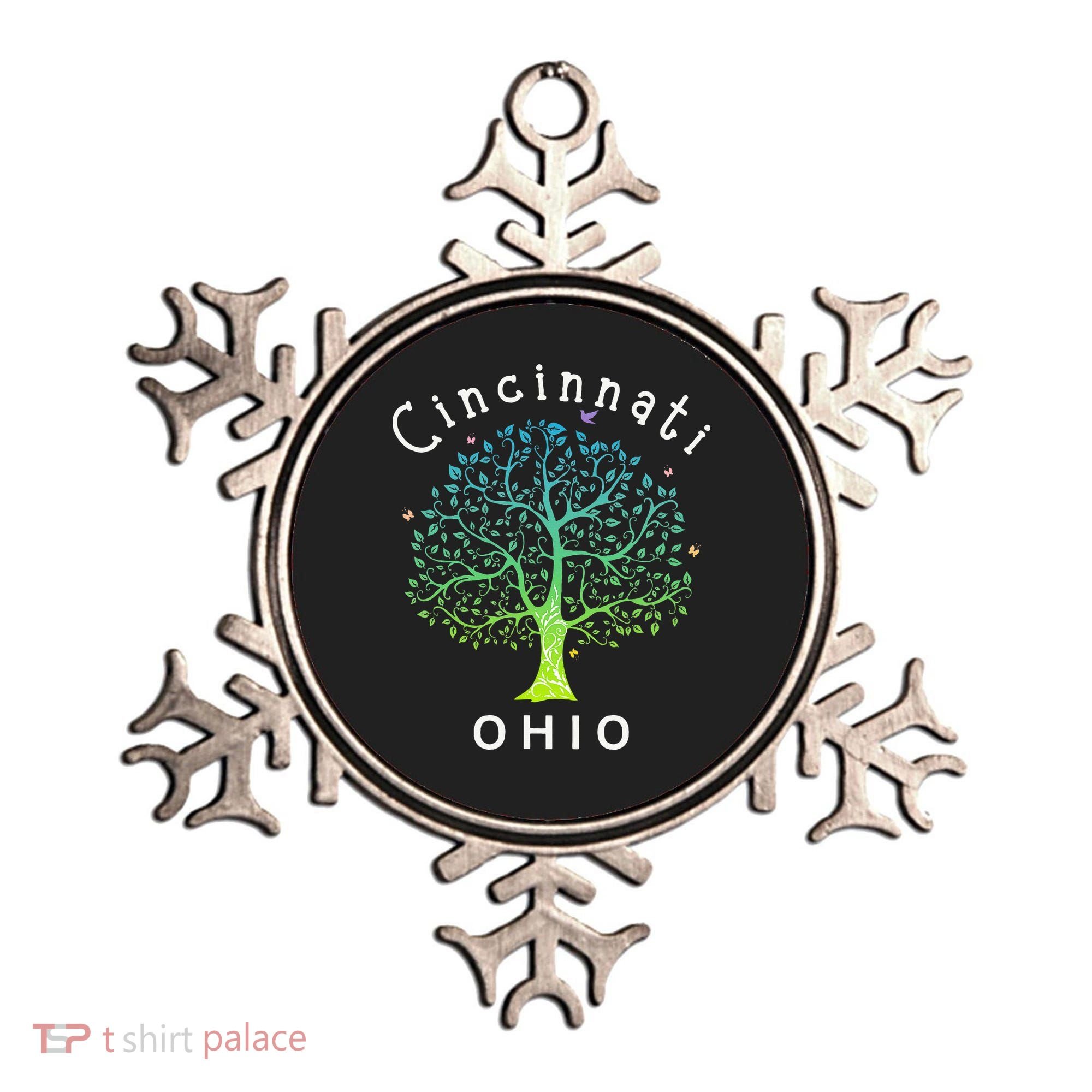 Cincinnati Ohio With Tree Love For Cincinnati Ornament