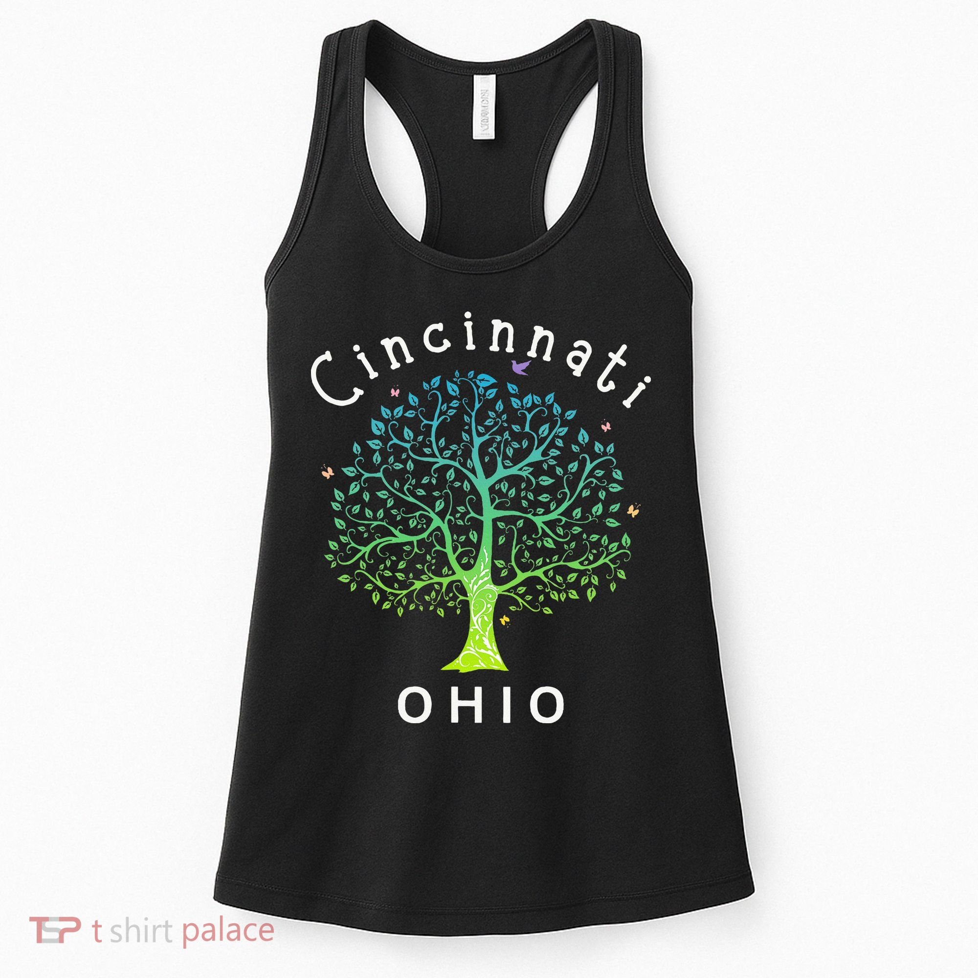 Cincinnati Ohio With Tree Love For Cincinnati Women's Tank Top