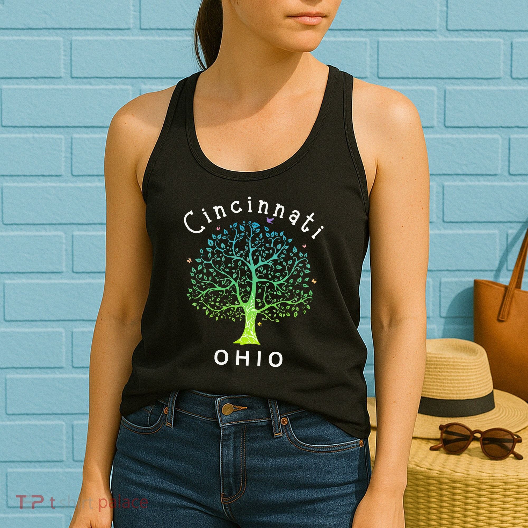 Cincinnati Ohio With Tree Love For Cincinnati Women's Tank Top