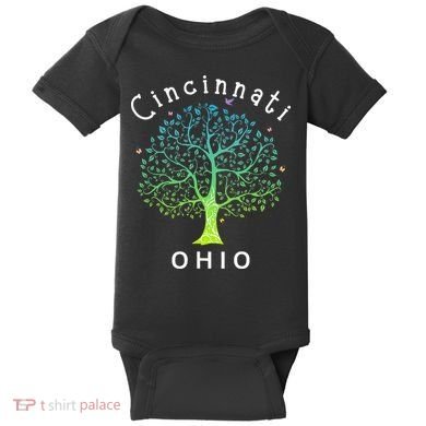 Cincinnati Ohio With Tree Love For Cincinnati Baby Bodysuit