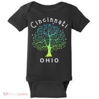 Cincinnati Ohio With Tree Love For Cincinnati Baby Bodysuit thumb 0
