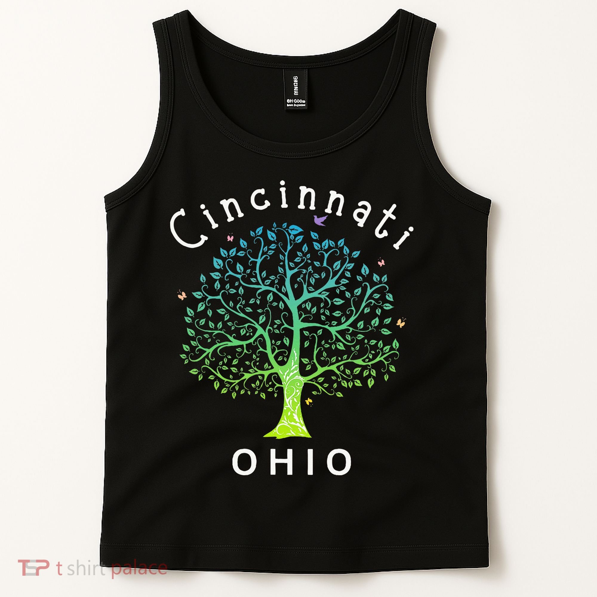 Cincinnati Ohio With Tree Love For Cincinnati Tank Top