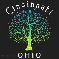 Cincinnati Ohio With Tree Love For Cincinnati Golf Towel thumb 3