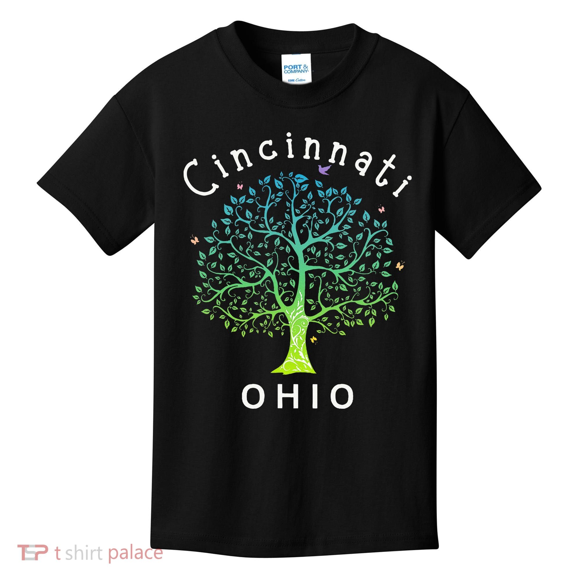 Cincinnati Ohio With Tree Love For Cincinnati Kids T-Shirt