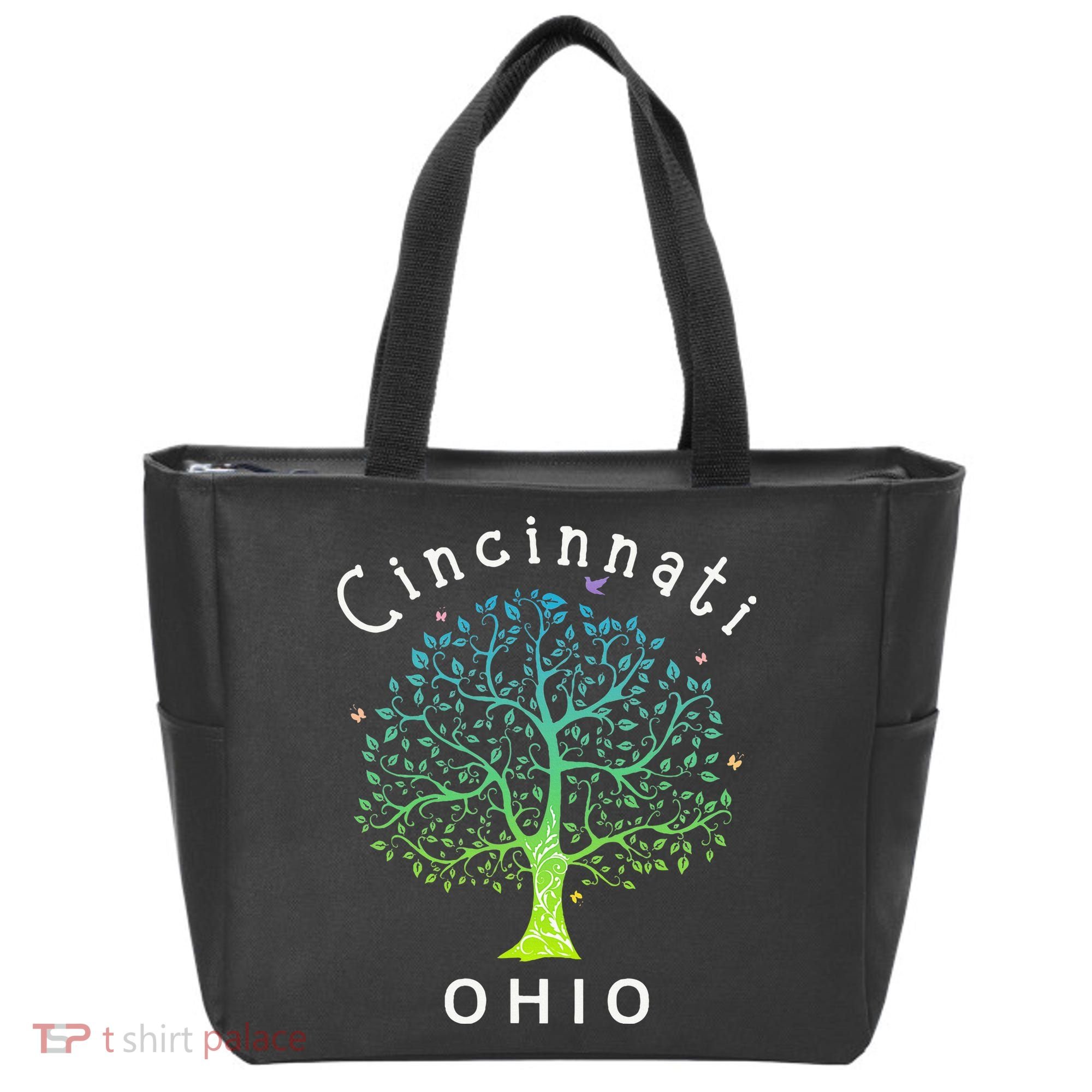 Cincinnati Ohio With Tree Love For Cincinnati Tote Bag