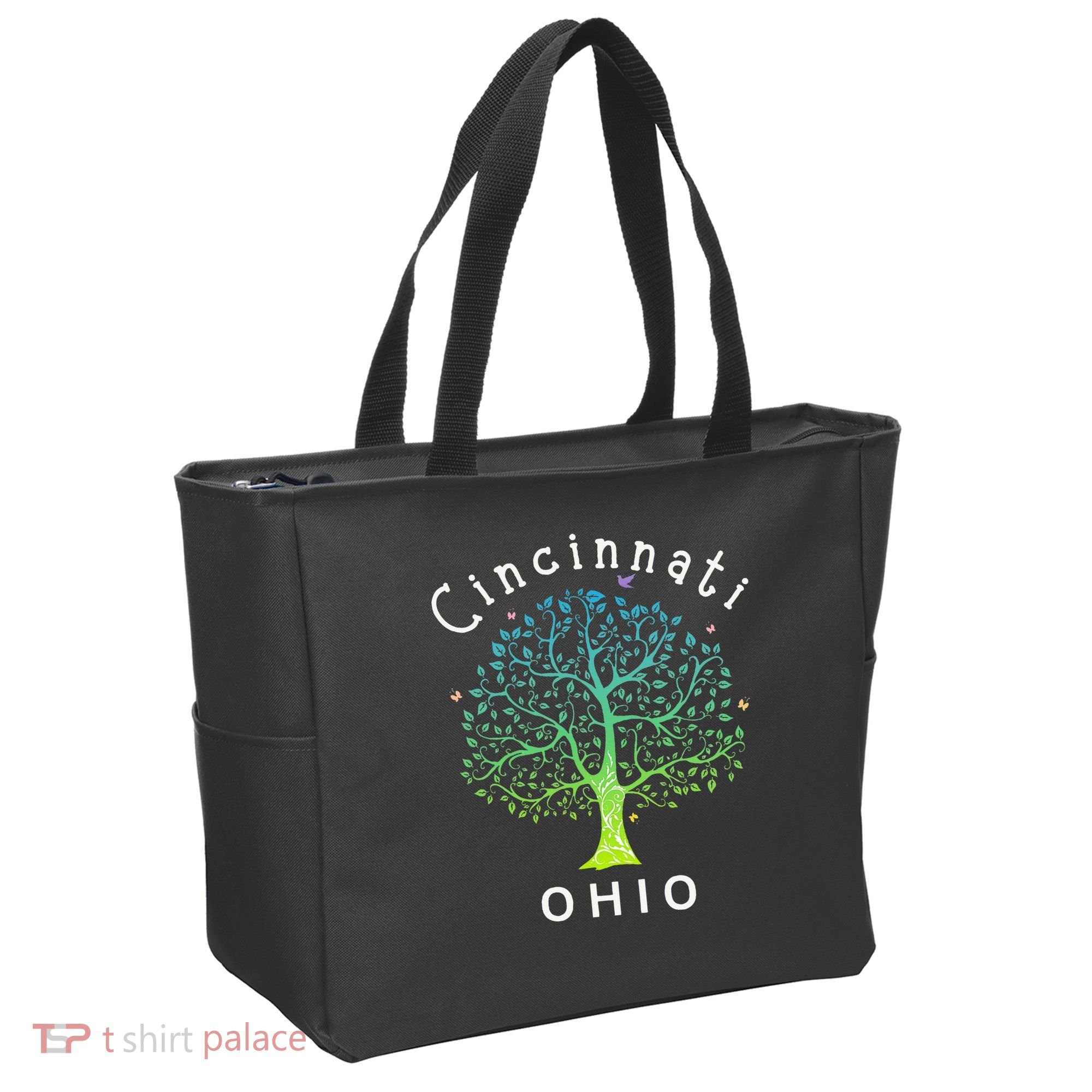 Cincinnati Ohio With Tree Love For Cincinnati Tote Bag