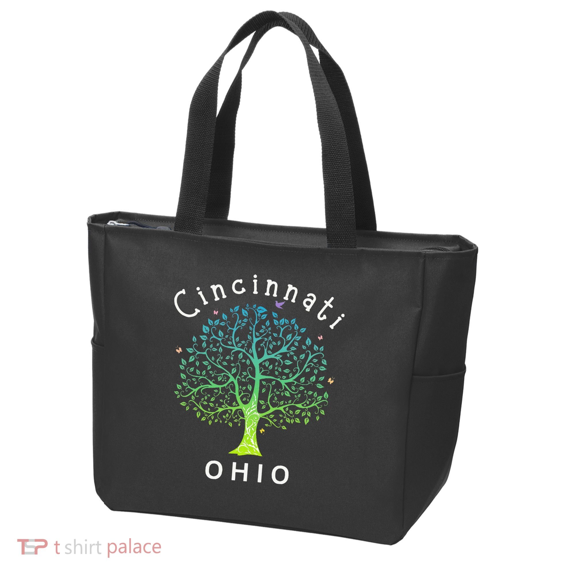 Cincinnati Ohio With Tree Love For Cincinnati Tote Bag