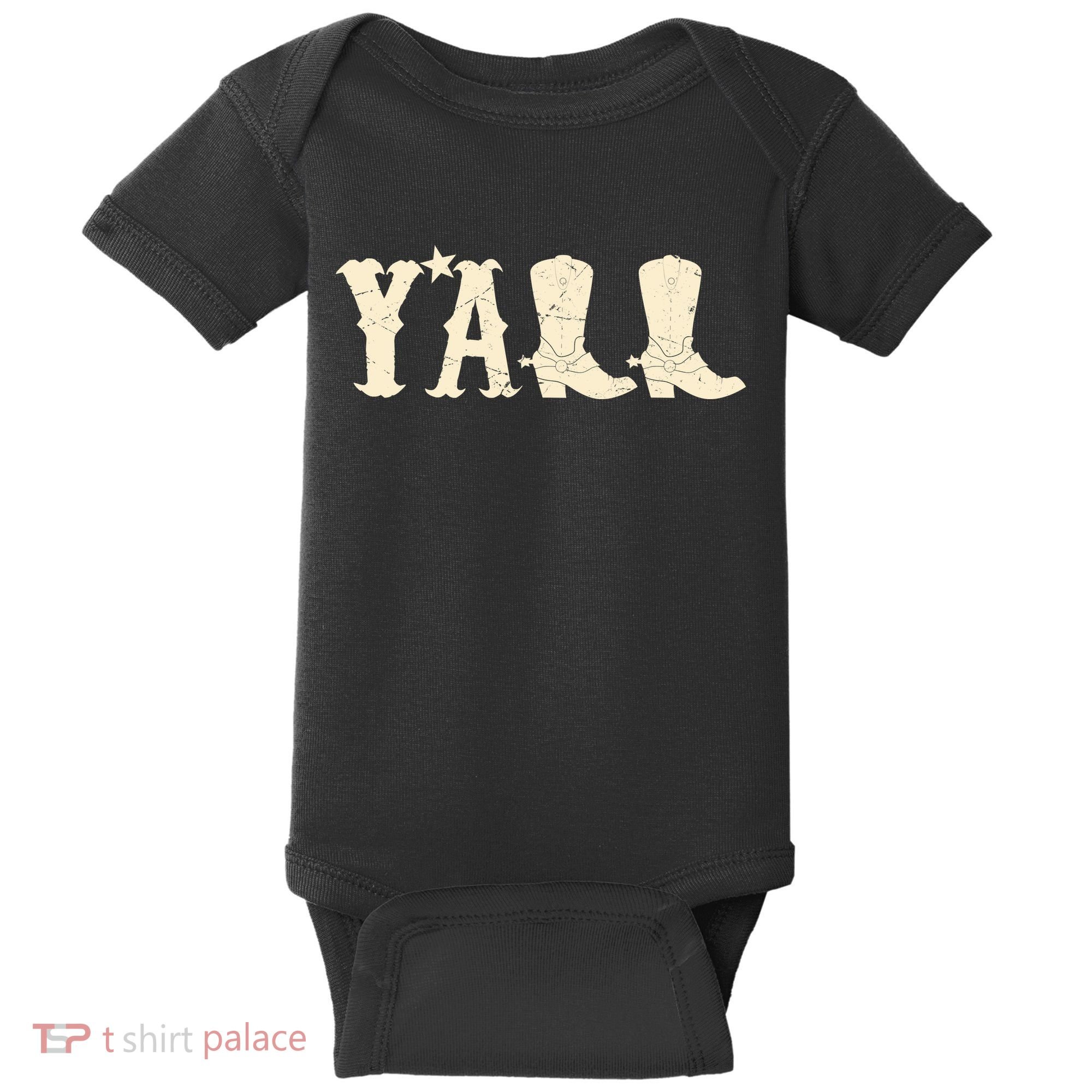 Cowboy Boots Y'ALL Baby Bodysuit