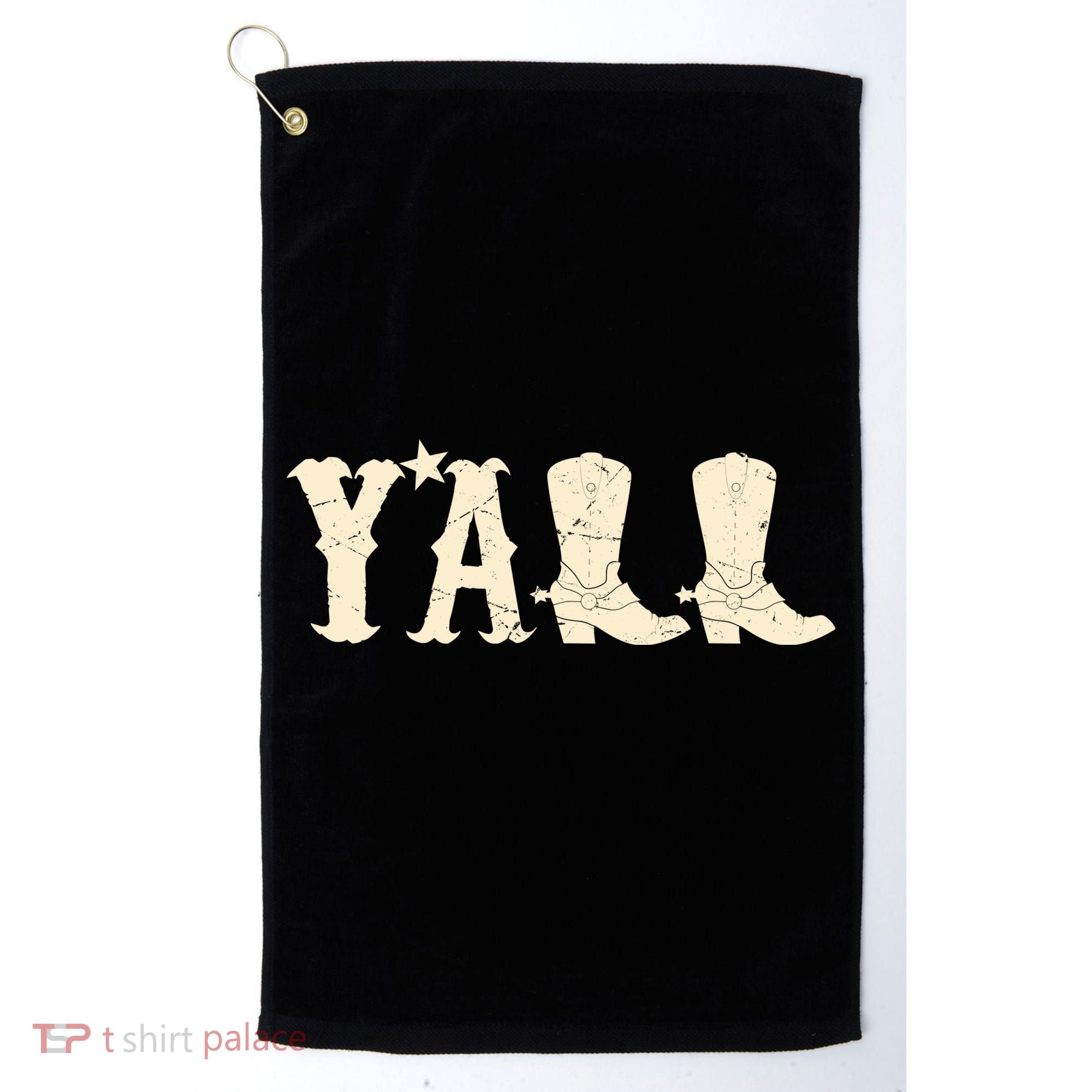 Cowboy Boots Y'ALL Golf Towel