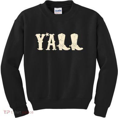 Cowboy Boots Y'ALL Kids Sweatshirt