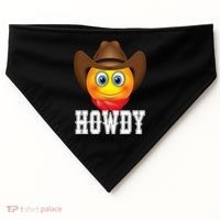 Cowboy Emoji HOWDY! USA-Made Doggie Bandana thumb 0