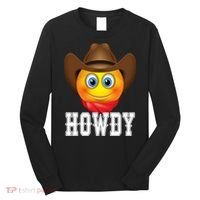 Cowboy Emoji HOWDY! Long Sleeve Shirt thumb 0