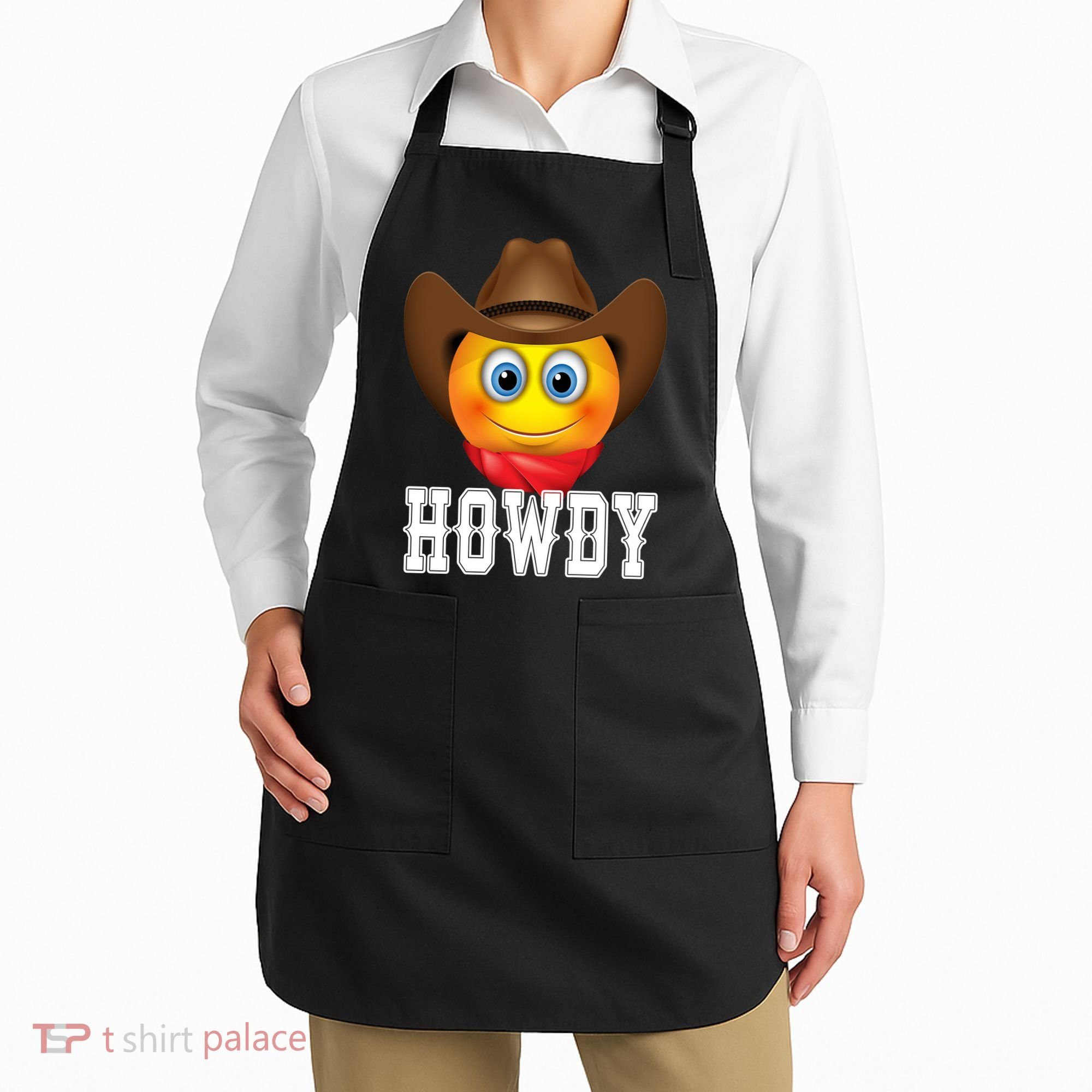 Cowboy Emoji HOWDY! Apron