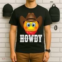 Cowboy Emoji HOWDY! T-Shirt thumb 6