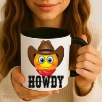Cowboy Emoji HOWDY! Coffee Mug thumb 3