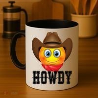 Cowboy Emoji HOWDY! Coffee Mug thumb 4