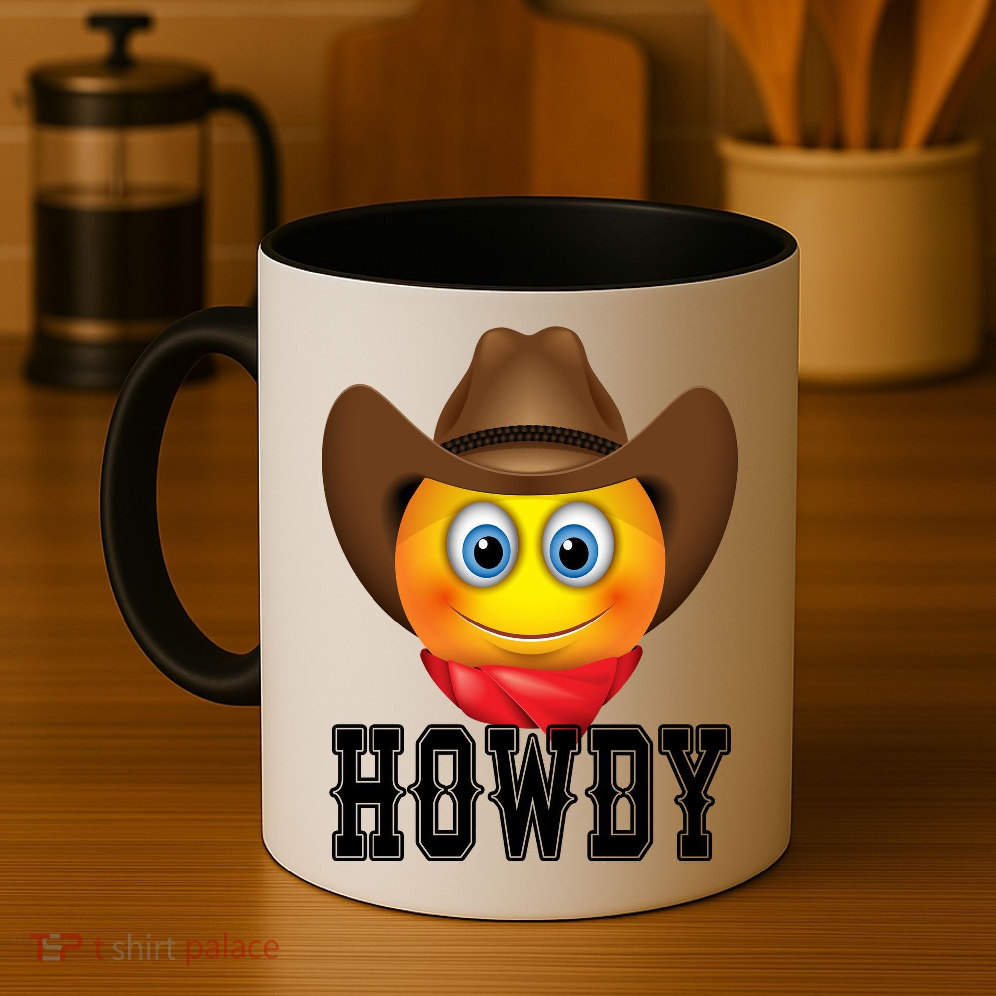 Cowboy Emoji HOWDY! Coffee Mug