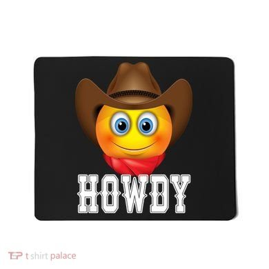 Cowboy Emoji HOWDY! Mousepad