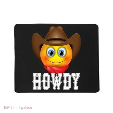 Cowboy Emoji HOWDY! Mousepad
