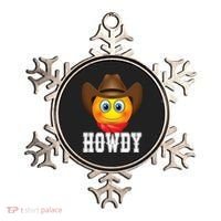 Cowboy Emoji HOWDY! Ornament thumb 0