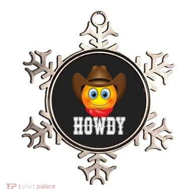 Cowboy Emoji HOWDY! Ornament