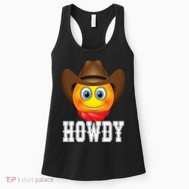 Cowboy Emoji HOWDY! Women's Tank Top