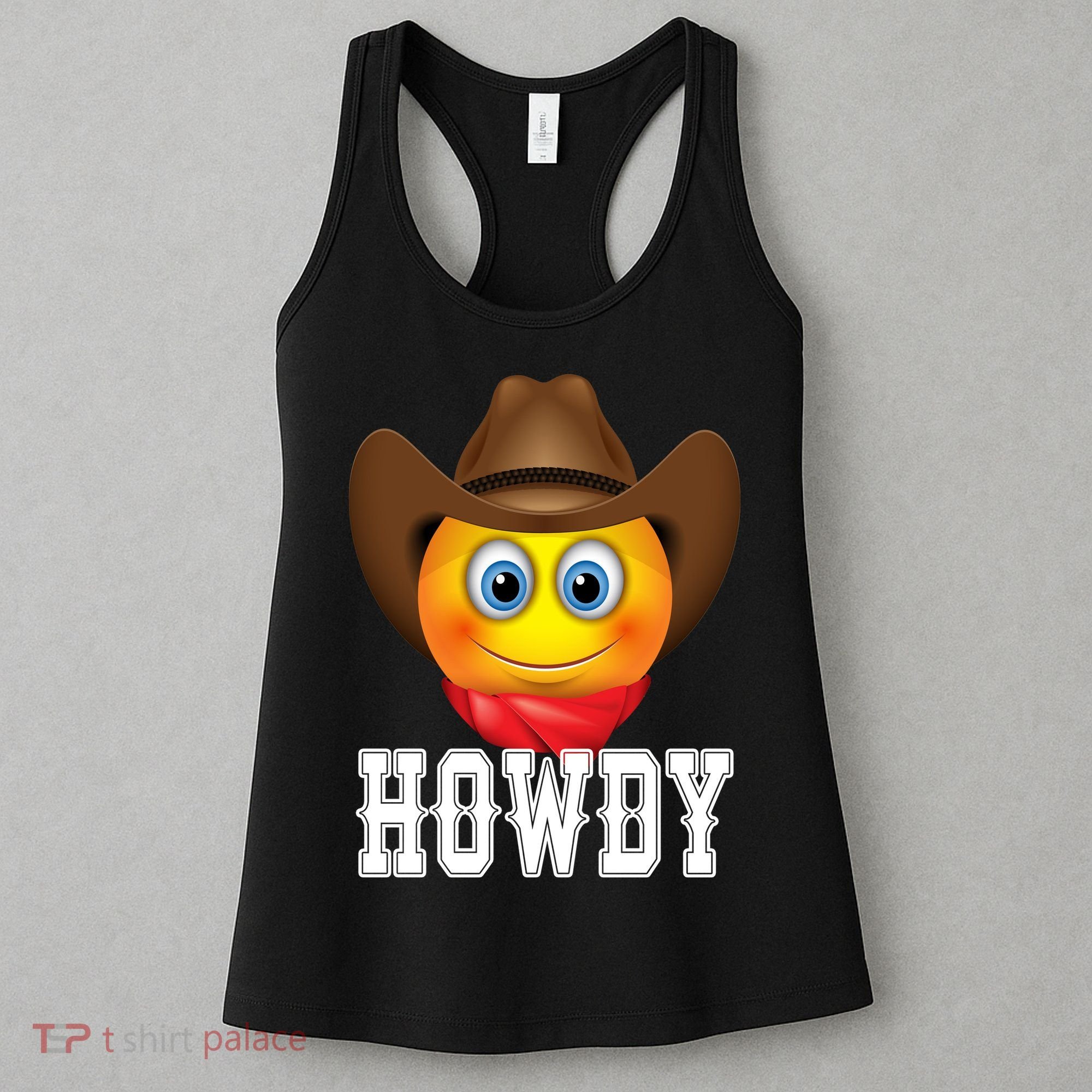 Cowboy Emoji HOWDY! Women's Tank Top