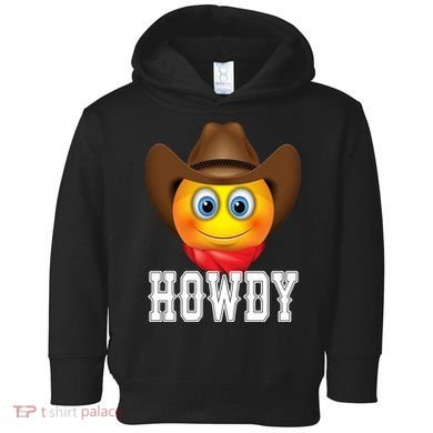 Cowboy Emoji HOWDY! Toddler Hoodie