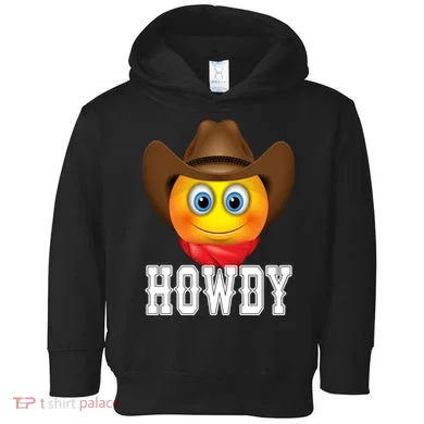 Cowboy Emoji HOWDY! Toddler Hoodie
