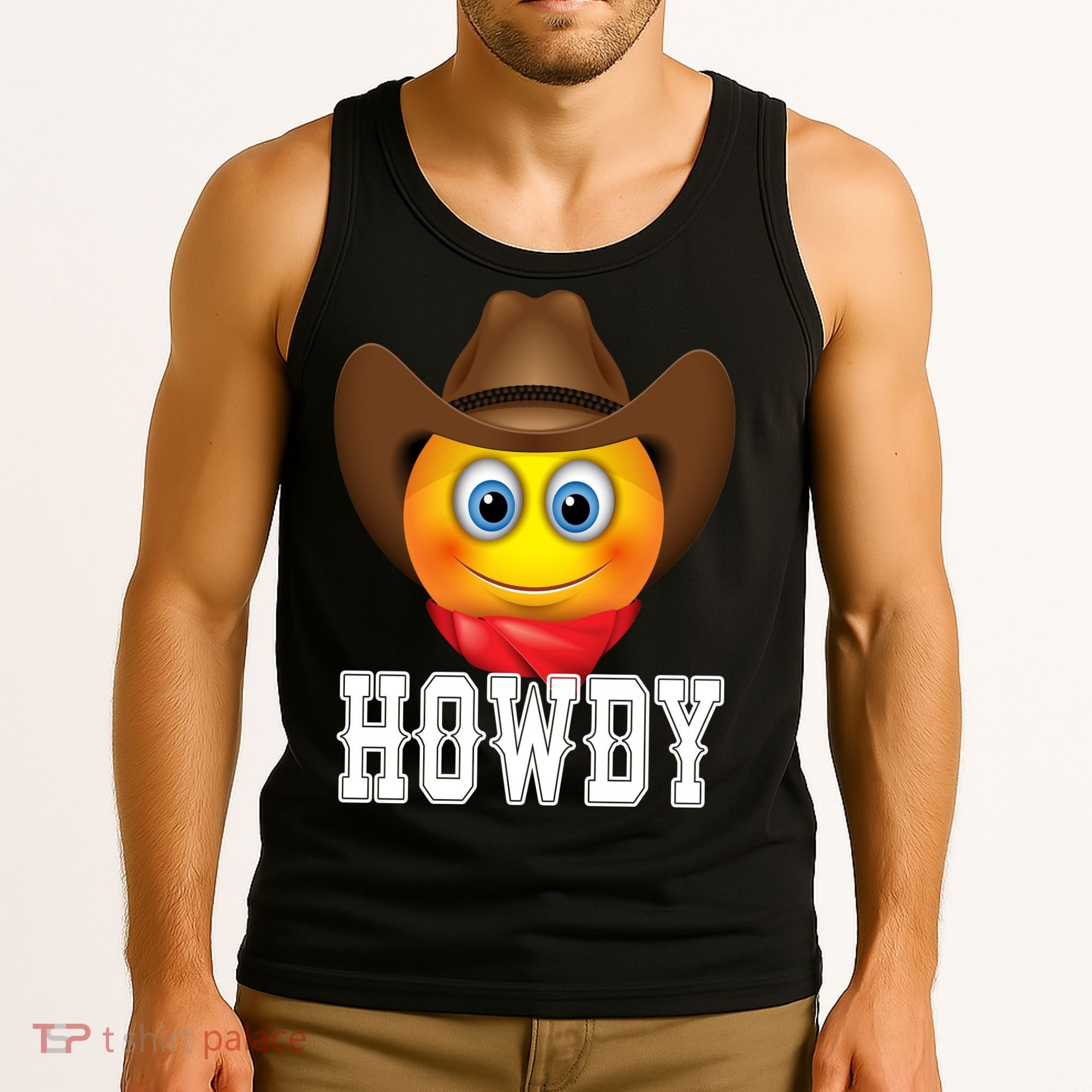 Cowboy Emoji HOWDY! Tank Top