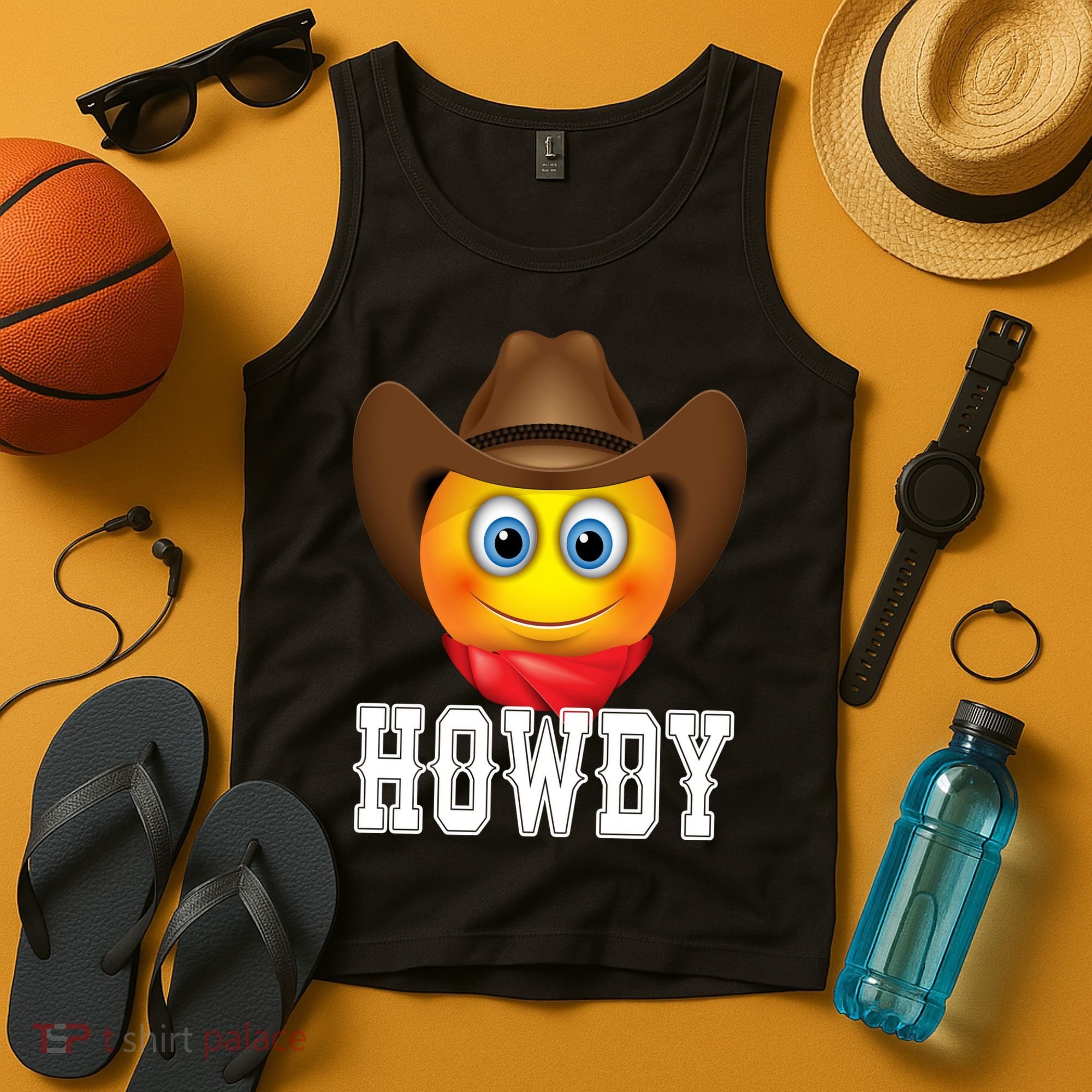 Cowboy Emoji HOWDY! Tank Top