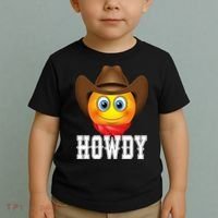 Cowboy Emoji HOWDY! Toddler T-Shirt thumb 2