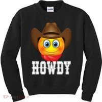 Cowboy Emoji HOWDY! Kids Sweatshirt thumb 0