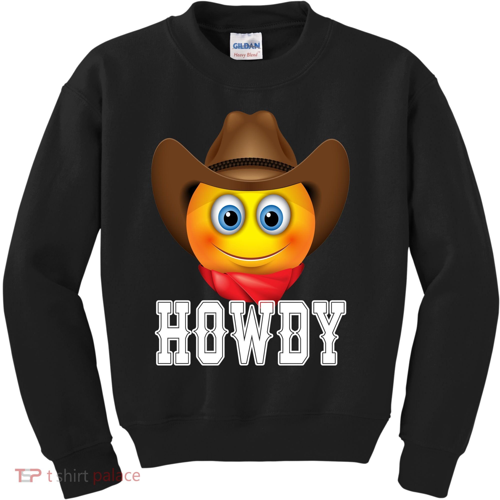Cowboy Emoji HOWDY! Kids Sweatshirt