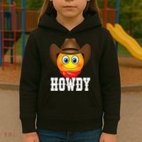 Cowboy Emoji HOWDY! Kids Hoodie thumb 3
