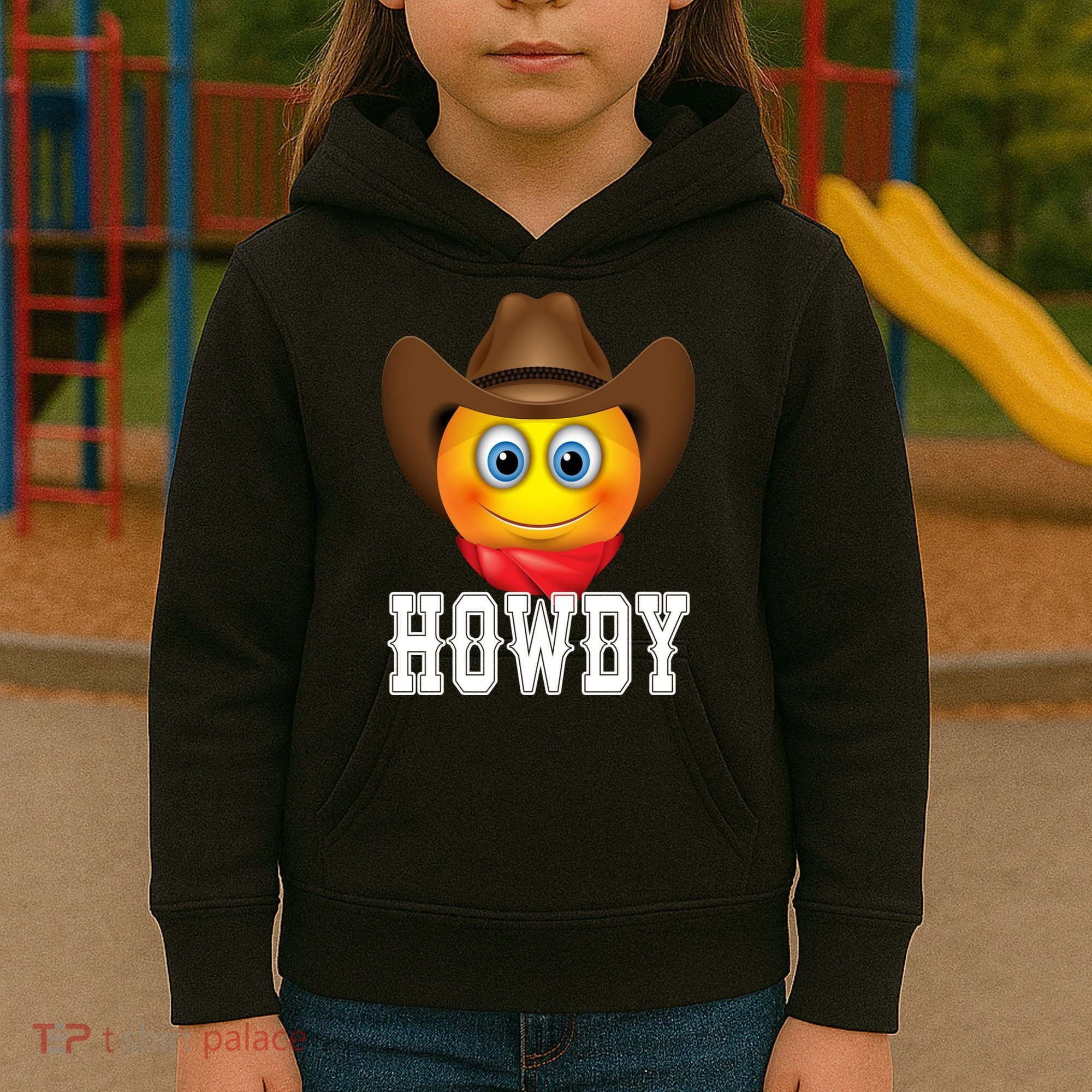 Cowboy Emoji HOWDY! Kids Hoodie