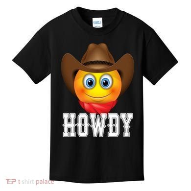 Cowboy Emoji HOWDY! Kids T-Shirt