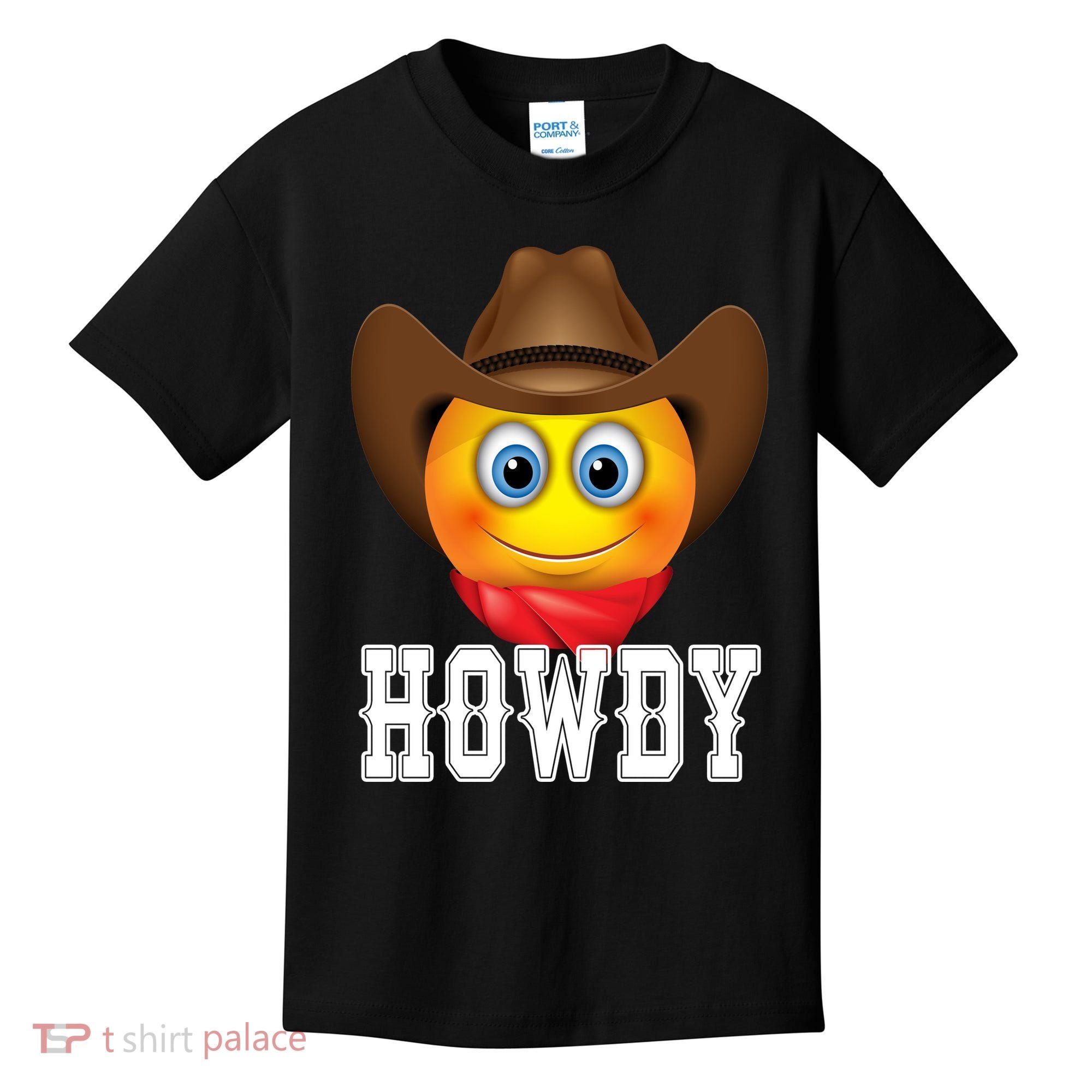 Cowboy Emoji HOWDY! Kids T-Shirt