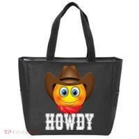 Cowboy Emoji HOWDY! Tote Bag thumb 0