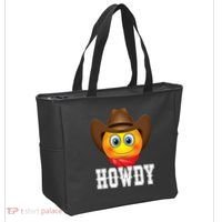 Cowboy Emoji HOWDY! Tote Bag thumb 2