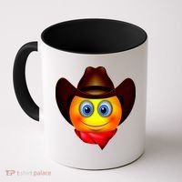 Cowboy Emoji Smiley Coffee Mug thumb 0