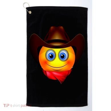 Cowboy Emoji Smiley Golf Towel