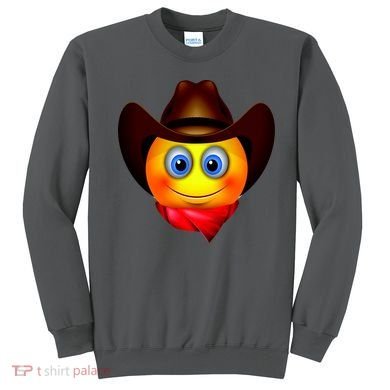 Cowboy Emoji Smiley Sweatshirt