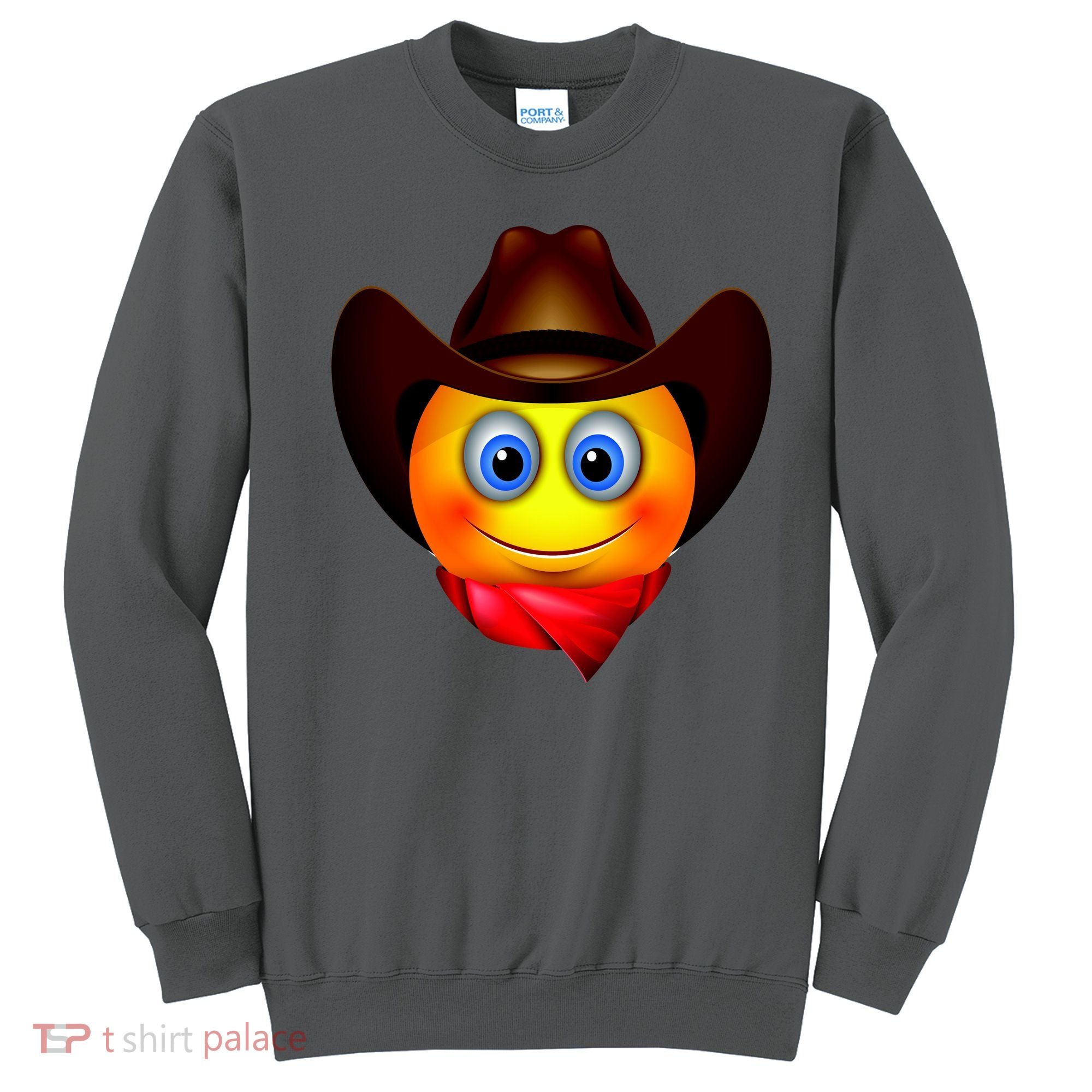 Cowboy Emoji Smiley Sweatshirt