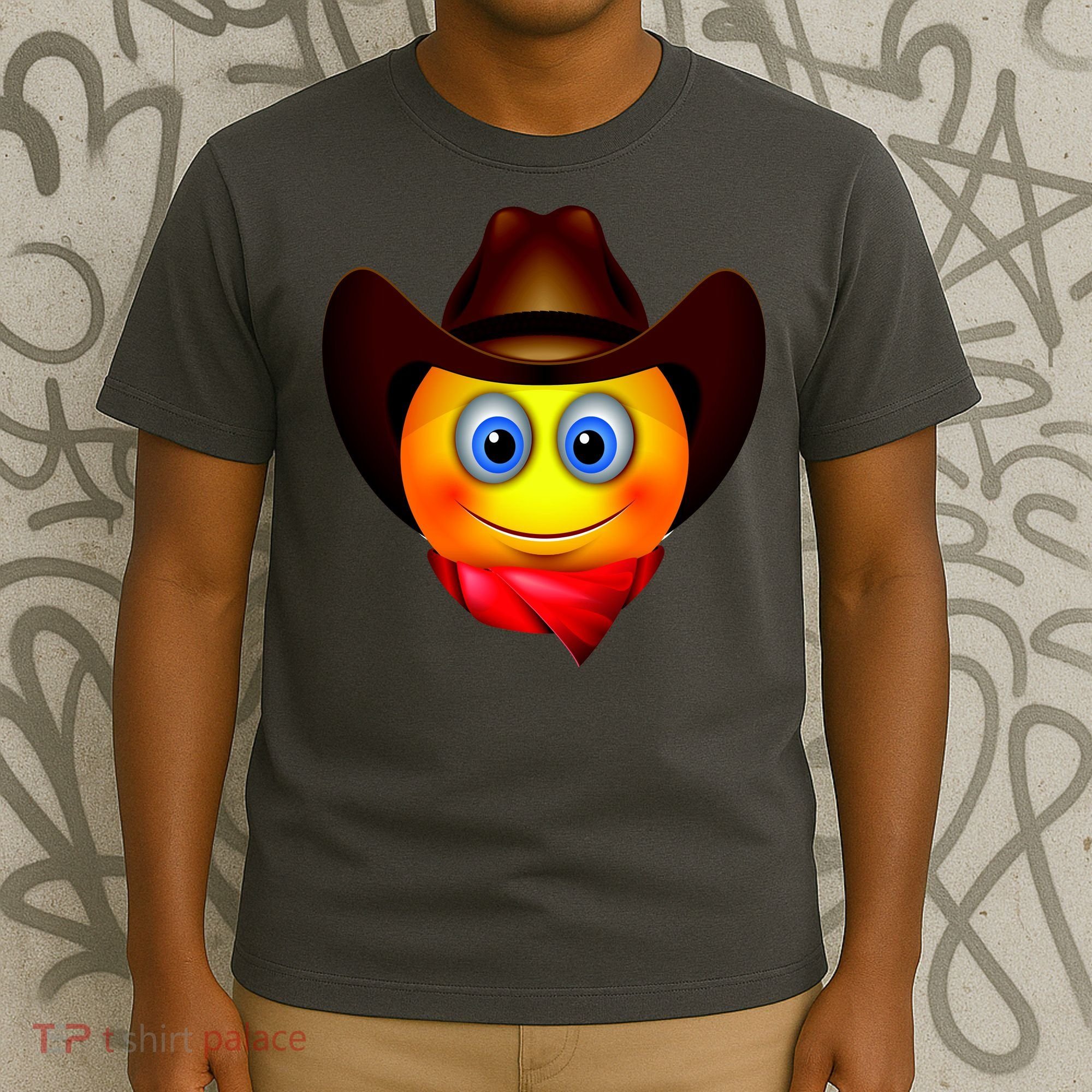 Cowboy Emoji Smiley T-Shirt