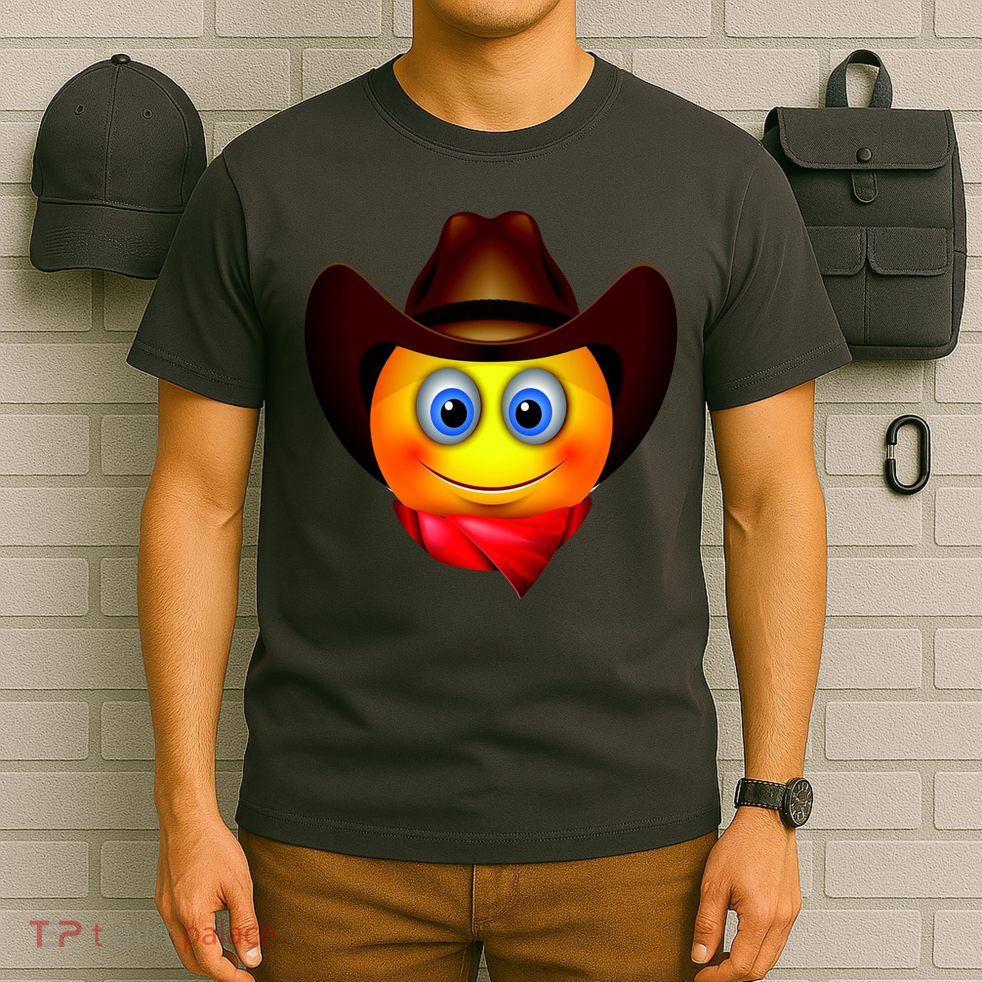 Cowboy Emoji Smiley T-Shirt