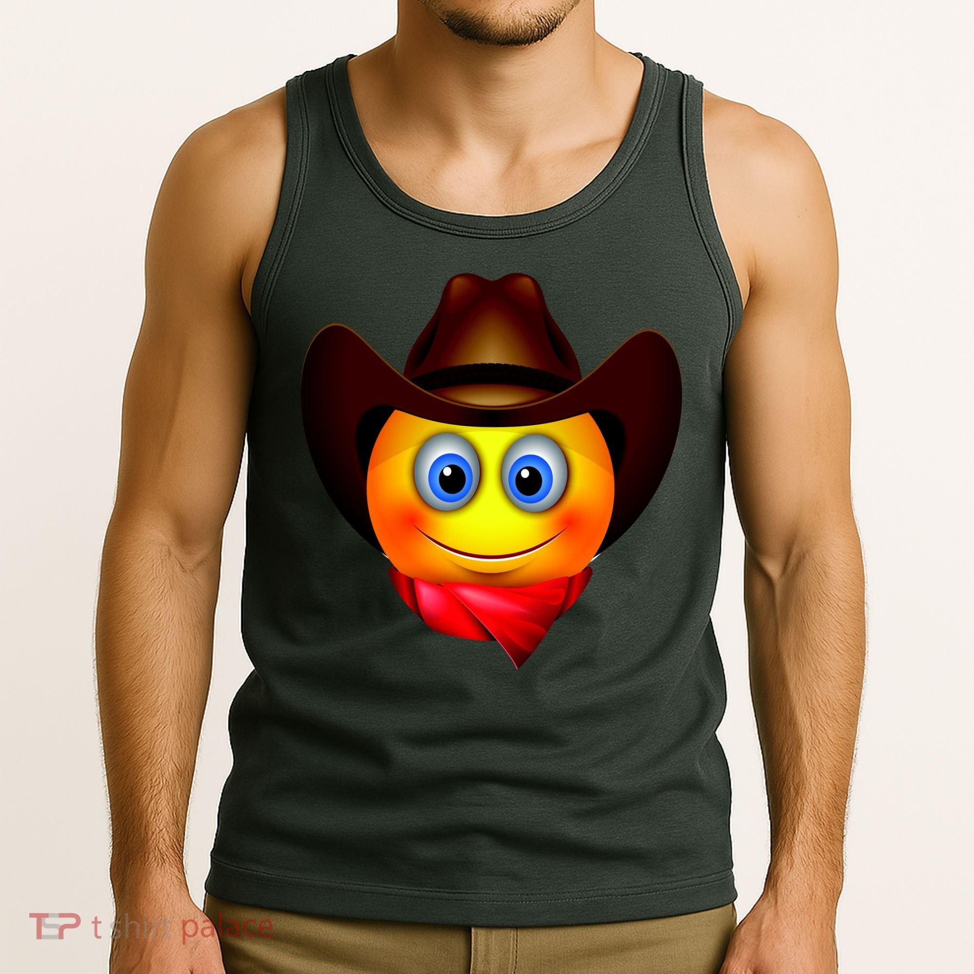 Cowboy Emoji Smiley Tank Top