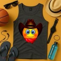 Cowboy Emoji Smiley Tank Top thumb 4